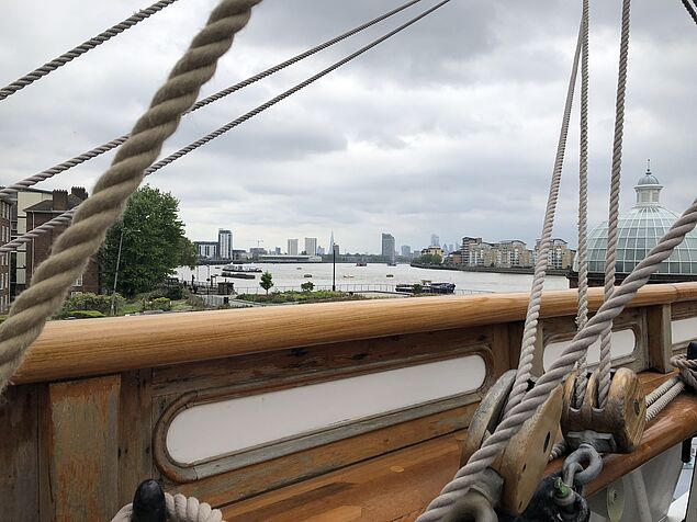 11 View of London from the deck of the Cutty Sark in Greenwich - picture by Esther Zitterl