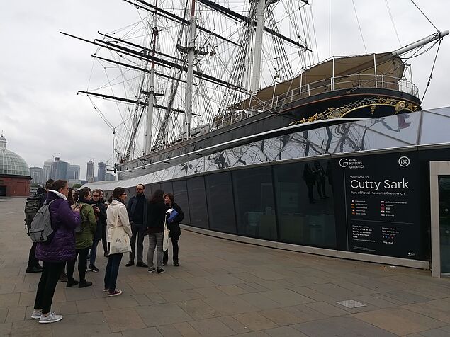 9 Waiting for our Cutty Sark tour - picture by Nicola Ziggiotto
